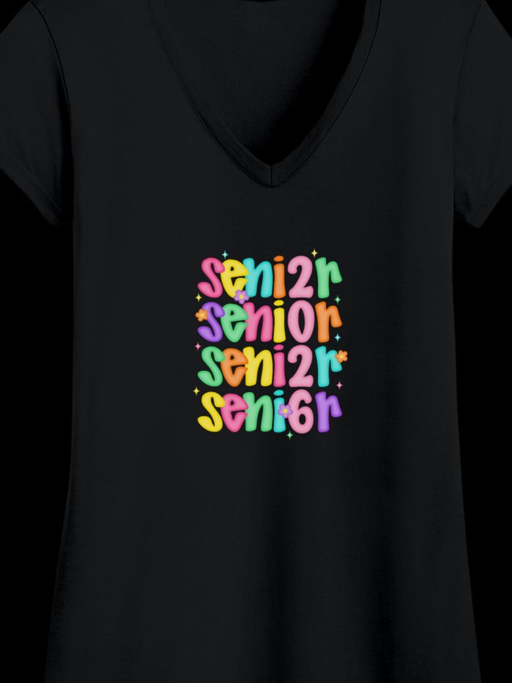 Retro Colorful Senior 2026 Graduation Shirt – Cute Senior Tee - Various Sizes